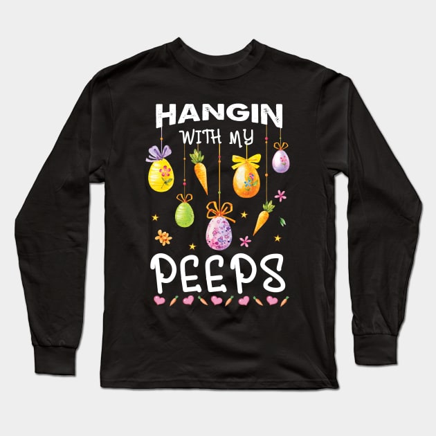 Hanggin' with my peeps Long Sleeve T-Shirt by little.tunny